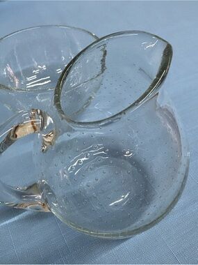 Clear Handblown Glass Creamer Pitcher - Gunnel Nyman Pore Creamer and sugar bowl